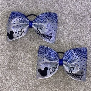 2 2017 summit bows, made by cheer athletics